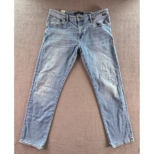 Mavi Jeans 34 x 32 * Zach Straight Leg Denim Blue Mens Light Wash